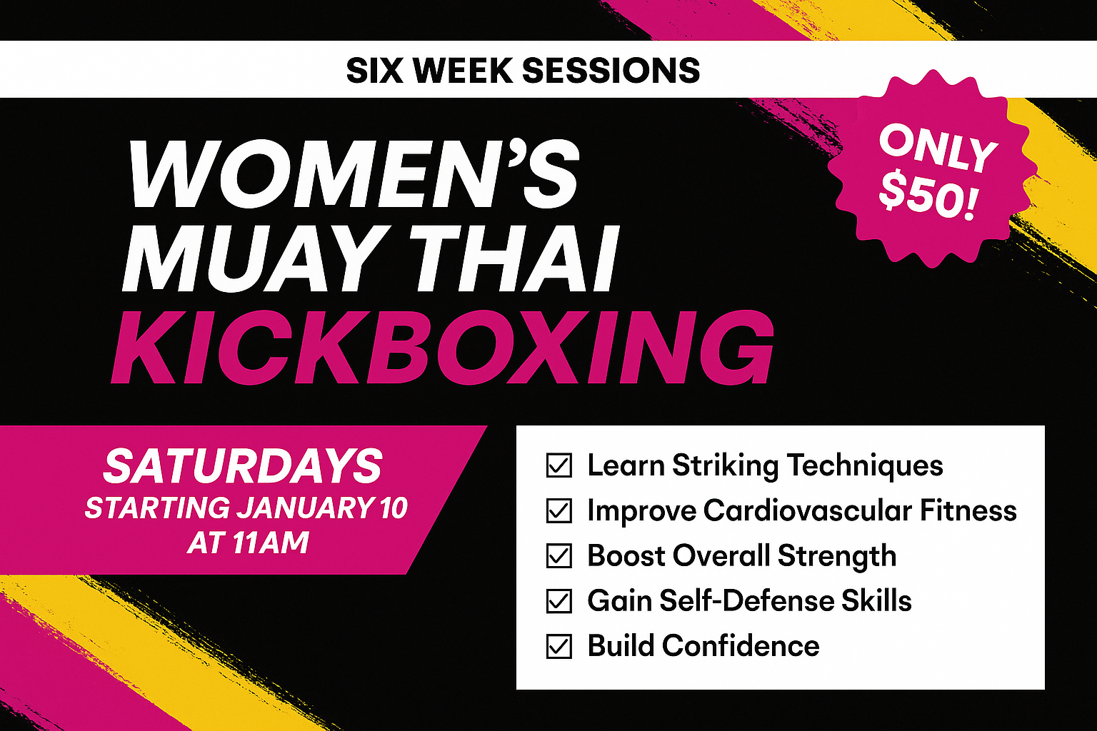WomenMuayThaiPoster Women's Muay Thai Workshop